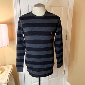 NWOT Polo Ralph Lauren Sleepwear Waffle Weave Stripe‎ Sleep Tee T Shirt MEDIUM